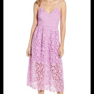 Astr Lace Midi Dress